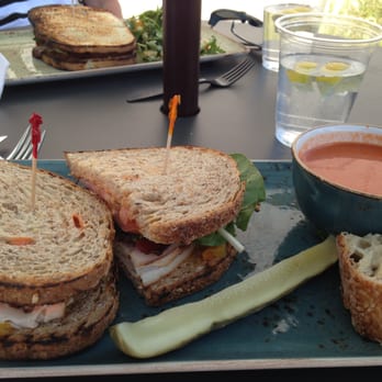 Cunningham's Cafe & Bakery - Roasted Turkey and Bacon Sandwich + Watermelon Gazpacho - Bakeries Near Me - Towson, Maryland
