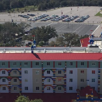 LEGOLAND Hotel - View of the back of the hotel from a ride in the park - Hotels Near Me - Winter Haven, Florida