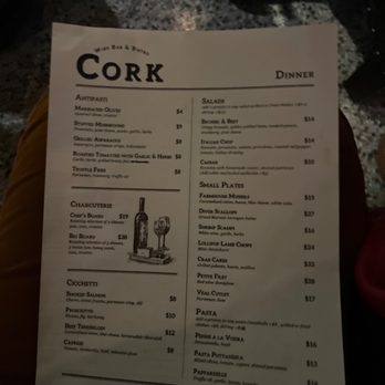 Cork Wine Bar & Bistro - Menu - Wine Bars Near Me - New Bern, North Carolina