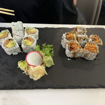 Kumi - Left tofu avocado roll Right is a sweet potato roll - Sushi Bars Near Me - Waukesha, Wisconsin
