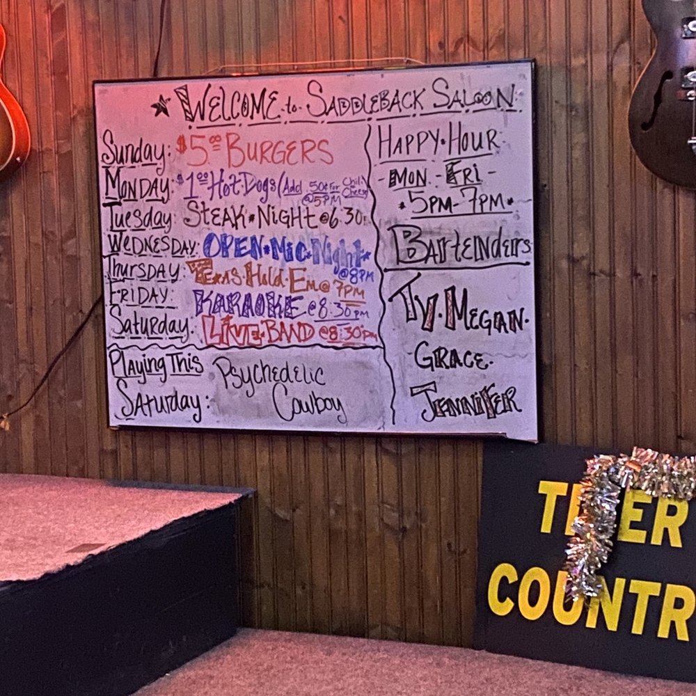 Saddleback Saloon Bar & Grill - Their schedule. - Sports Bars Near Me - Sealy, Texas Saddleback Saloon Bar & Grill - Their schedule. - Sports Bars Near Me - Sealy, Texas