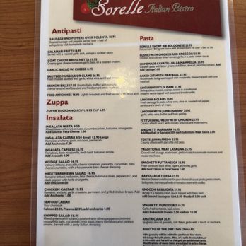 Sorelle Italian Bistro - Menu July 2025 - Italian Near Me - Campbell, California Sorelle Italian Bistro - Menu July 2025 - Italian Near Me - Campbell, California