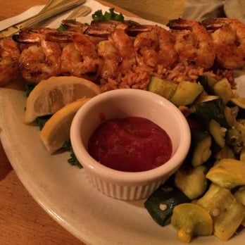 The Shed - Grilled and Skewered Shrimp in Picante Sauce - New Mexican Cuisine Near Me - Santa Fe, New Mexico