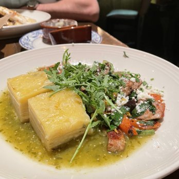 Meso Maya Comida y Copas - BUDIN AZTECA VEGETALES! Yum! Great if you're not in the meat craving mood... I added pork hah - Mexican Near Me - Plano, Texas