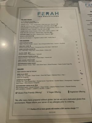Menu photo 8 Ferah Tex Med Kitchen Southlake, TX