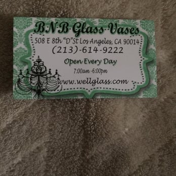 BNB Glass Vases - Stay away from this place! - Florists Near Me - Los Angeles, California BNB Glass Vases - Stay away from this place! - Florists Near Me - Los Angeles, California
