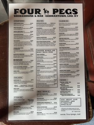 Menu photo 4 Four Pegs Louisville, KY