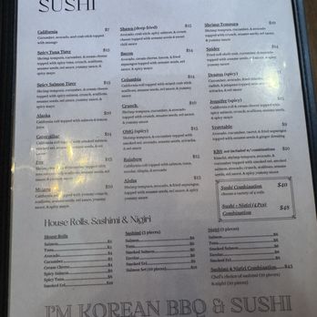 I'M Korean BBQ & Sushi - Menu - Sushi Bars Near Me - Columbia, Missouri