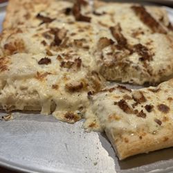 Little Brothers Pizza - Deep Dish Sicilian Style Alfredo Pizza