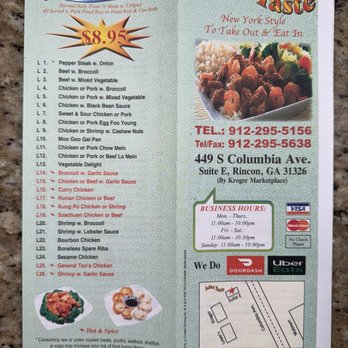 Asian Taste - Menu (May 2025) - Japanese Near Me - Rincon, Georgia