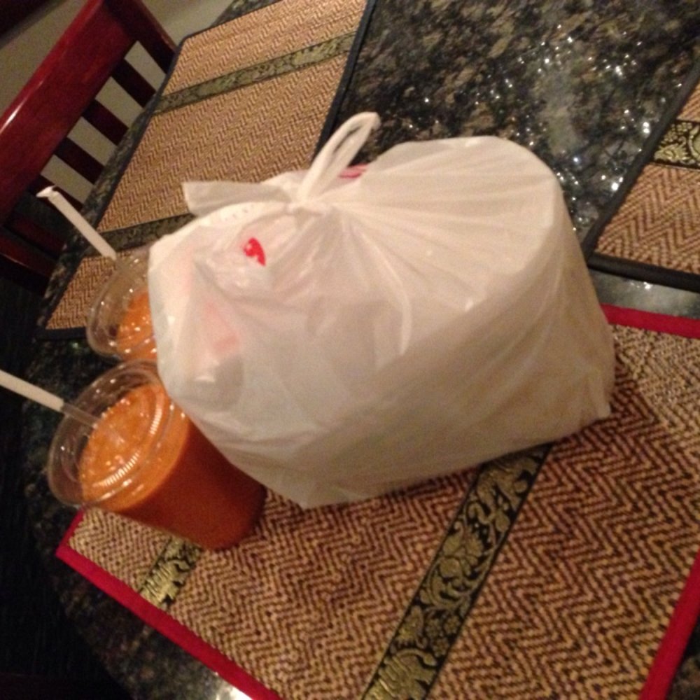 Baan Thai Restaurant - 2iced teas, green chicken curry, brown rice and tom Kai soup! - Thai Near Me - Orinda, California
