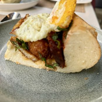 Two Bit Club - Breakfast banh mi half - Vietnamese Near Me - Charleston, South Carolina Two Bit Club - Breakfast banh mi half - Vietnamese Near Me - Charleston, South Carolina