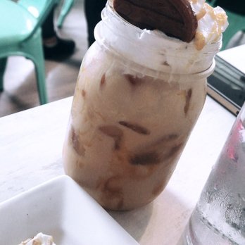 Cielito Cafe - Caramelo- iced coffee with a paleta de cajeta. - Breakfast & Brunch Near Me - Houston, Texas