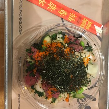 Pokeworks - My regular bowl of poke. The seaweed was a great touch. - Poke Near Me - Somerville, Massachusetts Pokeworks - My regular bowl of poke. The seaweed was a great touch. - Poke Near Me - Somerville, Massachusetts