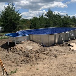 Midnight Sun Pools n' Spas - Right after build. Landscaping not complete yet.