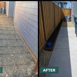 Justin’s Professional Landscaping - Small side yard remodel for trash bin access