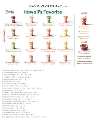 Menu photo 5 Jamba Honolulu, HI