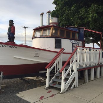 Bowpicker Fish & Chips - Obviously carry-out w/seating for very few on back of boat. - Seafood Near Me - Astoria, Oregon