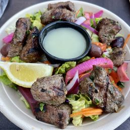 Grilled Beef Kabob Salad