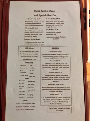 Menu photo 6 Bubba Jax Crab Shack Valdosta, GA