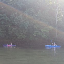 The river/lake varies in widths and depth. .