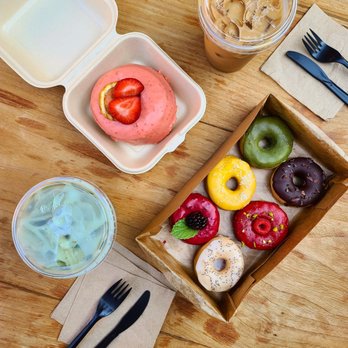 Good Town Doughnuts - Strawberry Lemonade donut, and vegan box (mixed berry, mango,matcha,lemon poppy,Raspberry,Chocolate) - Donuts Near Me - Costa Mesa, California Good Town Doughnuts - Strawberry Lemonade donut, and vegan box (mixed berry, mango,matcha,lemon poppy,Raspberry,Chocolate) - Donuts Near Me - Costa Mesa, California
