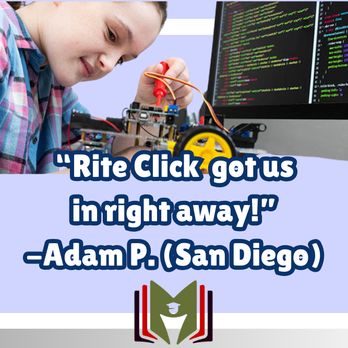 Rite Click Learning Point - Robotics Classes Summer Camps Tutoring Ap Physics Calculus Elementary Math Integrated Math Coding Classes Statistics Science STEM HS Prep - Tutoring Centers Near Me - San Diego, California