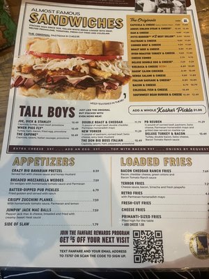 Menu photo 1 Primanti Bros. Restaurant and Bar Lancaster, PA