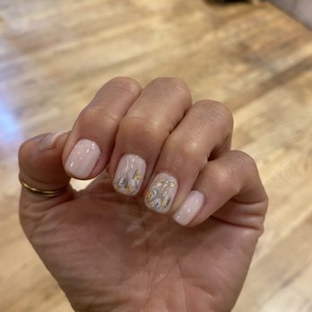 A6 Nail - Tribeca - Marbled nails with gold foil - love it! - Nail Salons Near Me - New York, New York