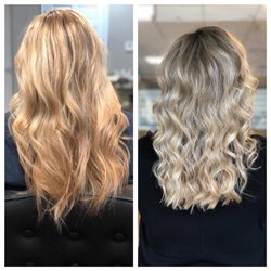 Avenue Beauty Bar - Before (left) After (right) A fresh cut and color can make a world of difference.