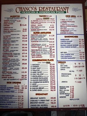 Menu photo 4 Chanos Drive In San Gabriel, CA Menu photo 4 Chanos Drive In San Gabriel, CA
