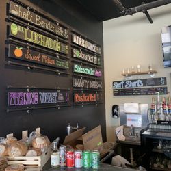 Swing Barrel Brewing Company - Bread cookies & menu sign