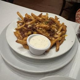 Loaded fries. Special of the night. 3 cheeses with crumbled bacon and scallions served with ranch dressing Loaded fries. Special of the night. 3 cheeses with crumbled bacon and scallions served with ranch dressing
