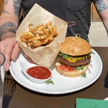 Kale My Name - The beyond burger with hand cut fries. Delicious. - Vegetarian Near Me - Chicago, Illinois Kale My Name - The beyond burger with hand cut fries. Delicious. - Vegetarian Near Me - Chicago, Illinois