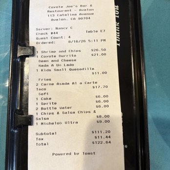 Coyote Joe's - Mexican Near Me - Avalon, California