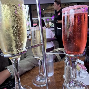 Madres Brunch - Monthly mimosa flight: strawberry, peach passion, passion fruit - Breakfast & Brunch Near Me - Bellflower, California