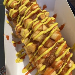 Crun Cheese - so delicious! they had a lot of sauce and seasoning options. the corn dog was actually delicious!!