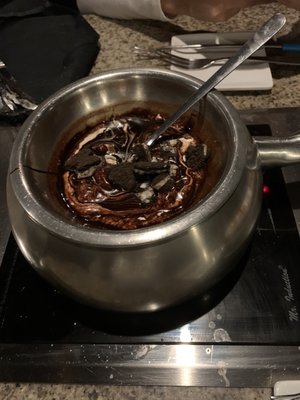 Photo of The Melting Pot - Duluth, GA, US. Cookies n' Cream chocolate fondue