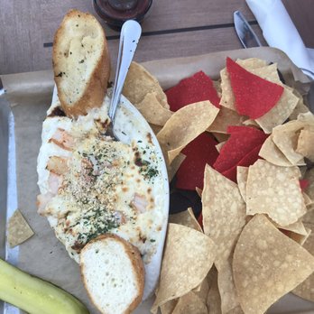 Dead Dog Saloon - Shrimp & Crab Dip with a pickle from another meal LOL - Seafood Near Me - Murrells Inlet, South Carolina Dead Dog Saloon - Shrimp & Crab Dip with a pickle from another meal LOL - Seafood Near Me - Murrells Inlet, South Carolina