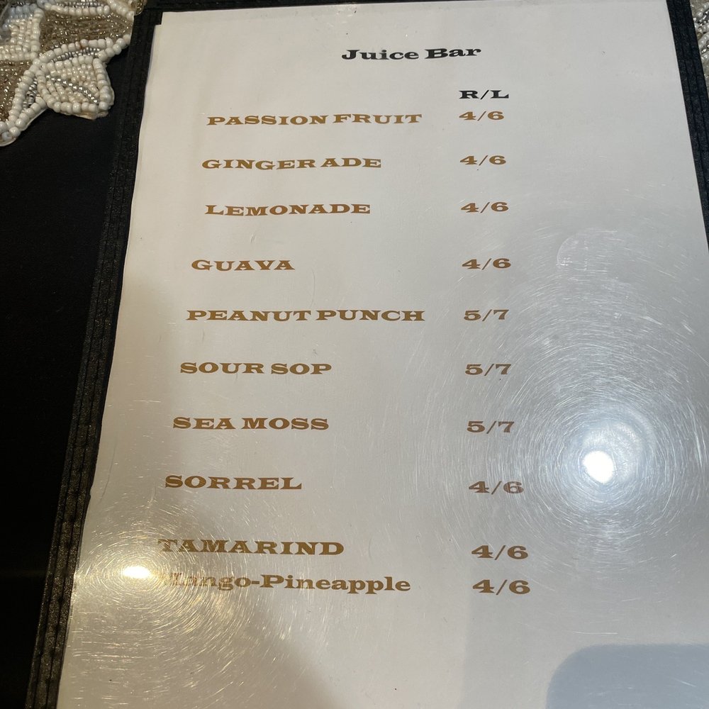 Ruthies Caribbean Kitchen - Drink menu - Caribbean Near Me - Vallejo, California