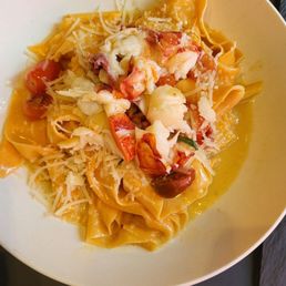 Butter poached lobster + pasta Butter poached lobster + pasta