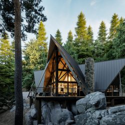 Letter Four - This 1967 A-Frame needed a modern makeover to enhance its natural beauty. Luckily, its owner knows a thing or two about design-build.