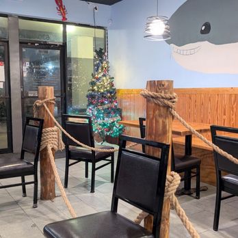 Cod Tail - Interior decorated for Christmas - Fish & Chips Near Me - Charleston, South Carolina