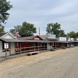 Shops in the frontier town