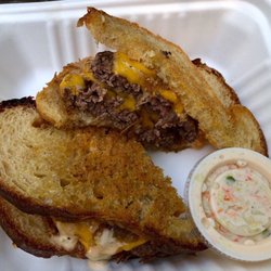 Park's Place - Patty Melt: caramelized onions, 2 patties, melted cheddar, house made burger sauce, and my new favorite bread