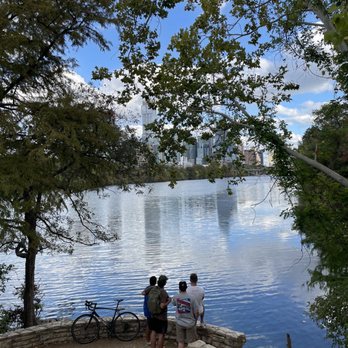 Lady Bird Lake - View of the lake from Lou Neff Point Gazebo - Hiking Near Me - Austin, Texas
