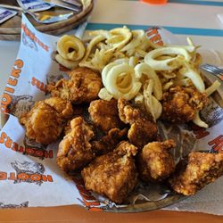 Hooters - Boneless wings & fries combo.
