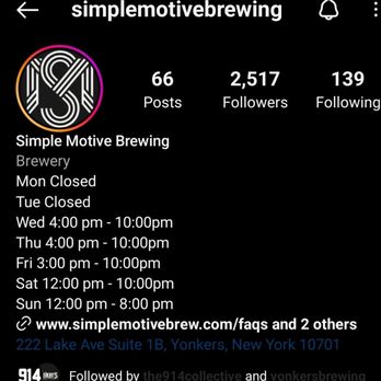 Simple Motive Brewing - Hours - Breweries Near Me - Yonkers, New York