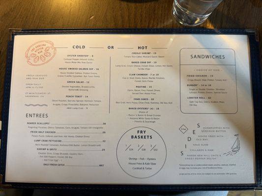 Menu photo 1 The Darling Oyster Bar Savannah, GA Menu photo 1 The Darling Oyster Bar Savannah, GA