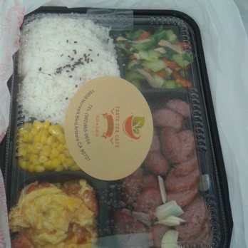 Taste Tea Cafe - Their to-go box is so neat! big portion on the main dish too! You get three side dishes when you order take out. - Taiwanese Near Me - Artesia, California Taste Tea Cafe - Their to-go box is so neat! big portion on the main dish too! You get three side dishes when you order take out. - Taiwanese Near Me - Artesia, California